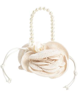 Magda Butrym Ivory Handbag Textile Fibers - White
