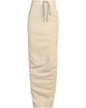 Rick Owens Maxi Skirt Cotton, Elastane - Natural