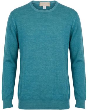 120% Lino Pullover - Blau