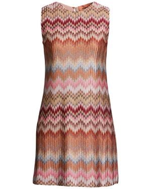 Missoni Rust Mini Dress Viscose - Red