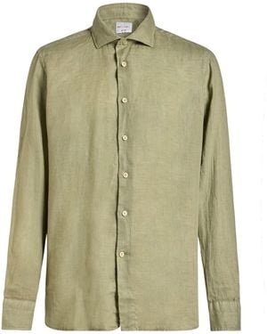 Rosso Malaspino Military Shirt Linen - Green