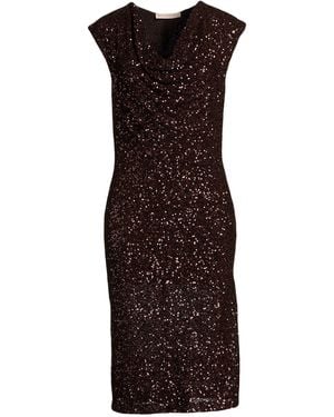 Rinascimento Midi Dress Polyester, Elastane - Brown