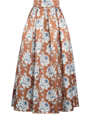 GIADA CURTI RESORT Camel Maxi Skirt Polyester - White