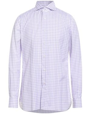 Isaia Lilac Shirt Cotton - Purple