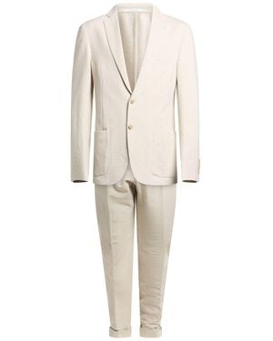 Eleventy Suit Cotton, Linen, Elastane - Natural