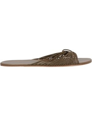 The Row Military Thong Sandal Textile Fibers - Green