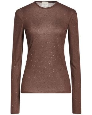 Alysi Crème T-Shirt Viscose, Wool - Brown