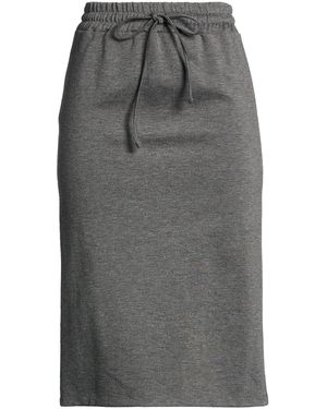 ViCOLO Charcoal Midi Skirt Viscose, Polyamide, Elastane - Grey
