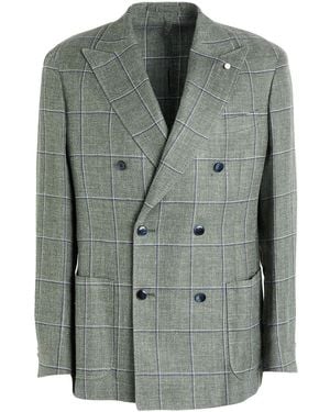 Luigi Bianchi Blazer Linen, Silk, Cotton - Grey