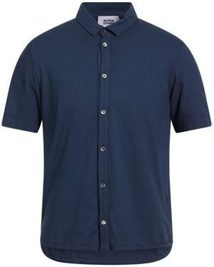 Alpha Studio Midnight Shirt Cotton, Elastane - Blue