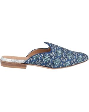 SLOANE ATTITUDE Mules & Clogs Textile Fibers, Natural Raffia - Blue