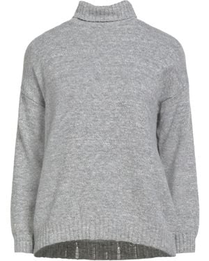 Anneclaire Turtleneck Wool, Silk - Gray