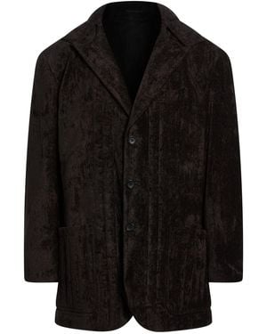 Yohji Yamamoto Dark Blazer Linen - Black