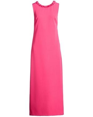 P.A.R.O.S.H. P.A.R.O..H. Fuchsia Maxi Dress Polyester, Elastane, Pvc - Pink