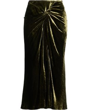 Dries Van Noten Midi Skirt Viscose, Silk - Black