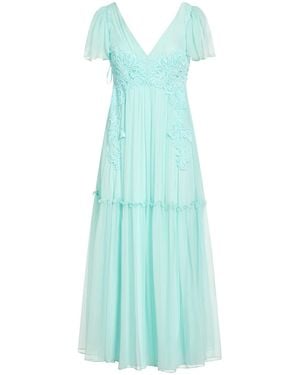 Alberta Ferretti Sky Midi Dress Acetate, Elastane, Silk, Polyester - Blue