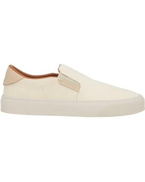 Moncler Ivory Sneakers Leather - White
