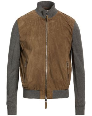 THE JACK AND JACKIE LEATHERS Cardigan Leather, Viscose - Green
