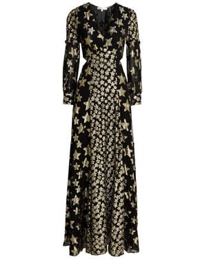 LoveShackFancy Maxi Dress Viscose, Metallic Fiber - Black