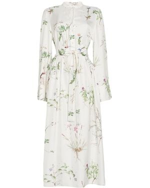 Erdem Midi Dress Silk - White