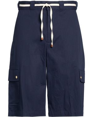Drole de Monsieur Shorts & Bermuda Shorts Cotton, Elastane - Blue