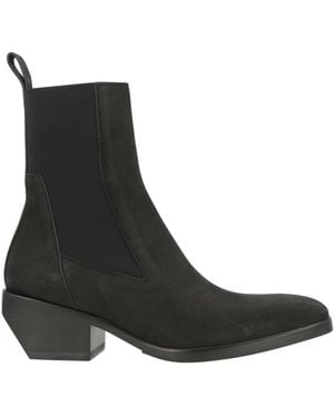 Rick Owens Ankle Boots Leather - Black