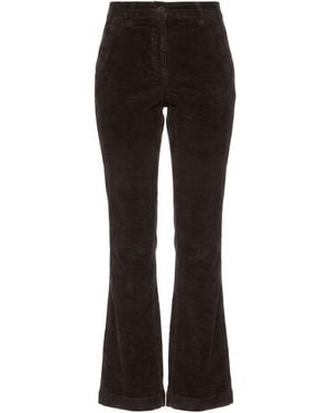 White Wise Dark Pants Cotton, Elastane - Black