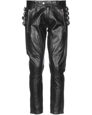 DSquared² Pants Cow Leather, Zinc, Aluminum, Copper, Magnesium - Gray