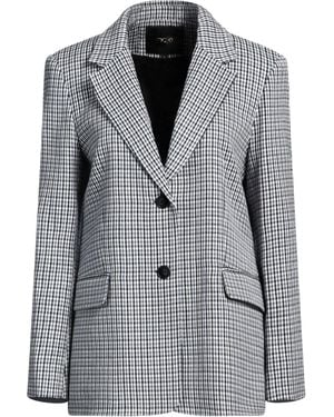 Maje Checked Twill Blazer - Gray