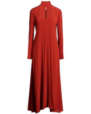 Jucca Rust Maxi Dress Acetate, Silk - Red