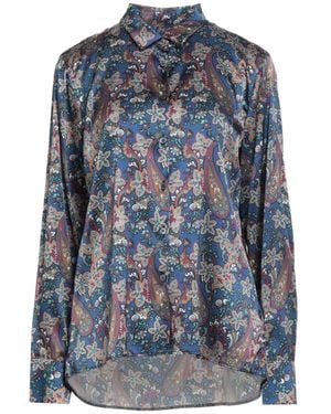 Robert Friedman Shirt Silk, Elastane - Blue