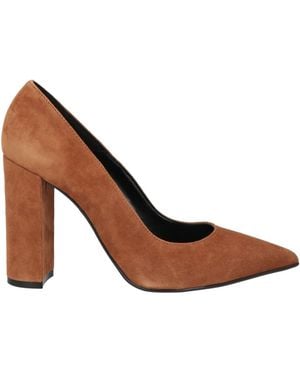 PAOLO MATTEI Tan Pumps Leather - Brown