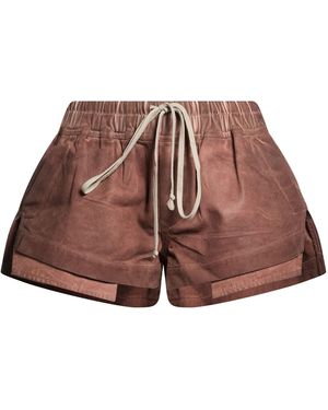 Rick Owens Denim Shorts Cotton - Red
