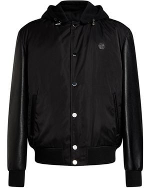 Philipp Plein Jacket Polyester, Lambskin - Black