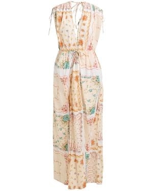 Stella Nova Cream Maxi Dress Cotton - Metallic