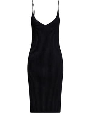 Isabelle Blanche Midi Dress Viscose, Polyamide - Black