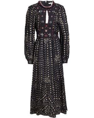 Sea Midi Dress Cotton - Black