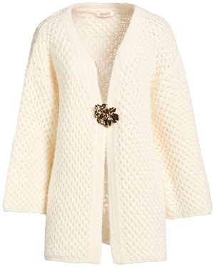 Kontatto Cream Cardigan Acrylic, Alpaca Wool, Wool, Viscose - Natural
