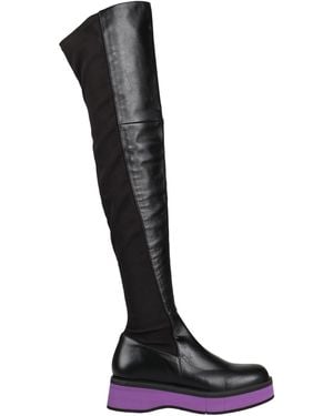Paloma Barceló Boot Leather, Elastic Fibers - Black