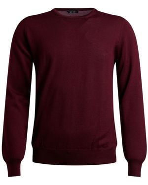 Andrea Fenzi Burgundy Sweater Wool, Viscose, Polyamide, Cashmere - Purple