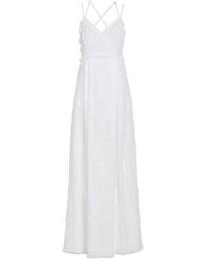 Alberta Ferretti Maxi Dress Polyester, Cotton - White