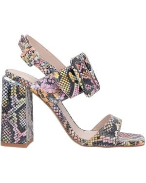 CafeNoir Sandals Soft Leather - Metallic
