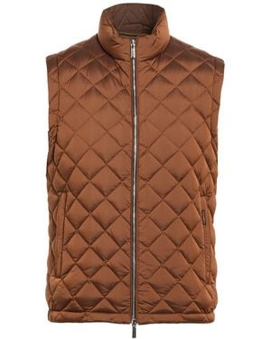 Moorer Vest Polyamide, Polyurethane - Brown