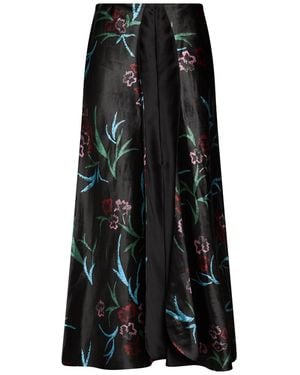 Giorgio Armani Maxi Skirt Linen, Silk - Black