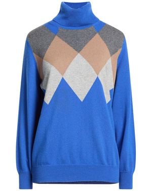 Kangra Turtleneck Merino Wool, Silk, Cashmere - Blue