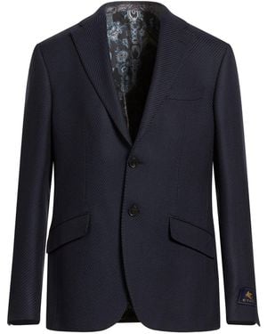 Etro Midnight Blazer Wool - Blue