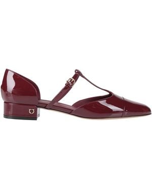 Ferragamo Burgundy Pumps Calfskin - Purple