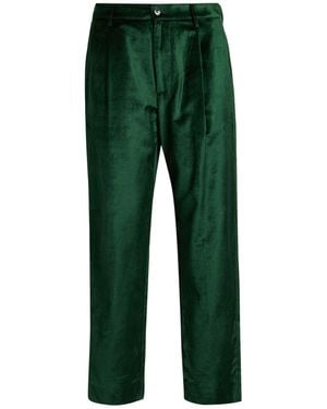 TRUE NYC Dark Pants Cotton, Viscose - Green