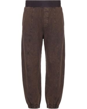 ALAINPAUL Dark Pants Cotton, Elastane - Brown