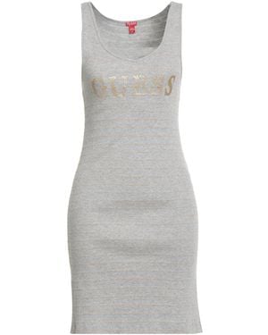 Guess Mini Dress Cotton, Viscose, Polyester, Metallic Fiber - Gray
